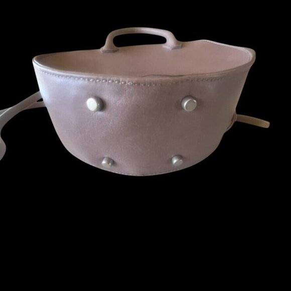 Matt & Nat Purple Round Vegan Crossbody Bag With Dual Handles & Adjustable Strap - Picture 4 of 9